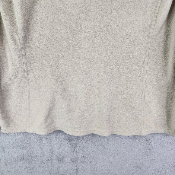 Womens Beige The North Face Fleece Pullover Sweatshirt 1/4 Zip Long Sleeve XL - Picture 3 of 14